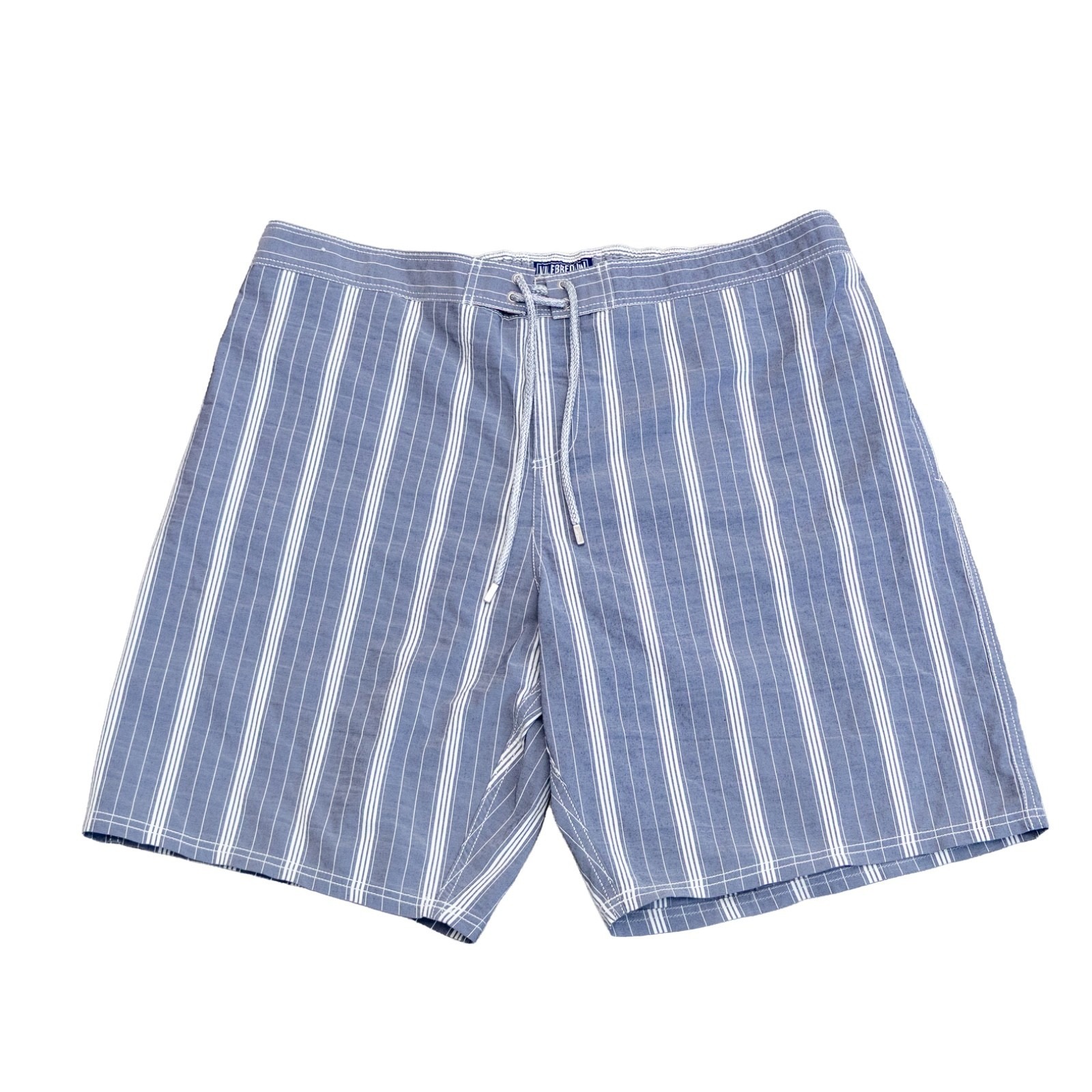 Vilebrequin Mens Swim Trunks Shorts Xxxl Blue White Striped Drawstring Mesh Line